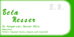 bela messer business card